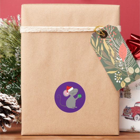 サンタマウス ラウンドシール (クリスマス)