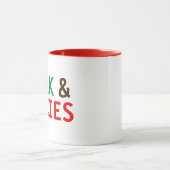 サンタマグカップ用のミルクとクッキー マグカップ (中央)