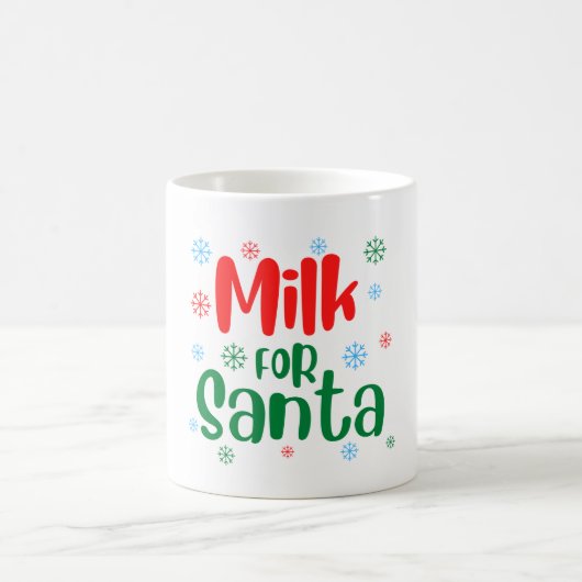 サンタマグカップ用の赤と緑のフェスティバルミルク コーヒーマグカップ (中央)