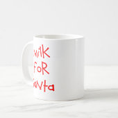 サンタマグカップ用ミルク コーヒーマグカップ (正面左)