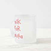 サンタマグカップ用ミルク フロストグラスマグカップ (正面左)