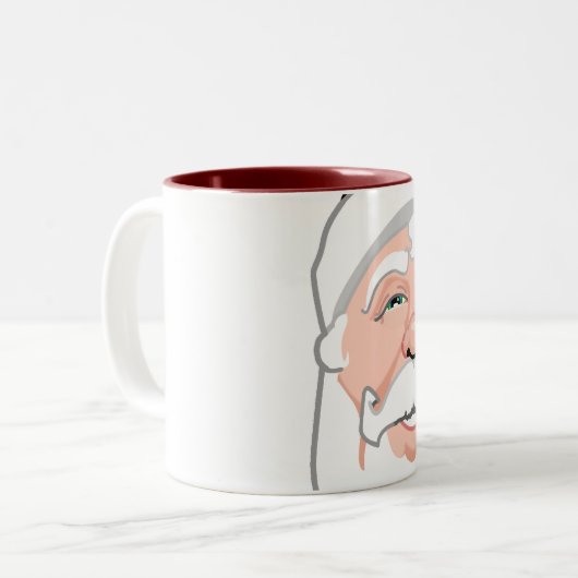 サンタマグコーヒーカップフェスティバルクリスマスサンタカップ ツートーンマグカップ (正面左)