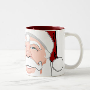 サンタマグコーヒーカップフェスティバルクリスマスサンタカップ ツートーンマグカップ