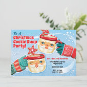 サンタマグスクリスマスクッキー交換招待状 招待状 (スタンド正面)