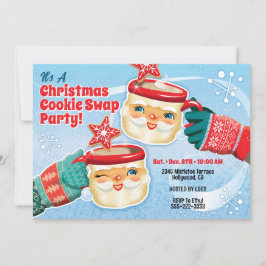 サンタマグスクリスマスクッキー交換招待状 招待状