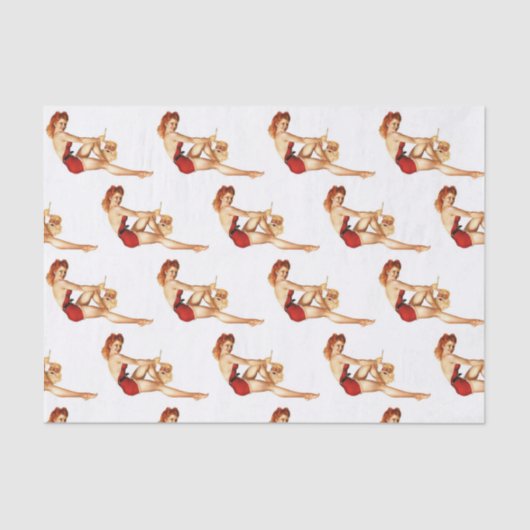 サンタマスクで女の子をピンアップ 薄葉紙 (正面)