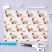 サンタマスクで女の子をピンアップ 薄葉紙 (クラフト)