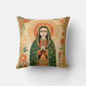 サンタマスペインのリアフォークアートヴァージンメアリー クッション (裏面)