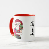 サンタマパーソナライズされたグサンタクロースMUG マグカップ (正面左)