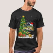 サンタマヒのクリストムに合うマヒの魚好き家族 Tシャツ (正面)