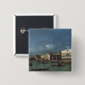 サンタマリアの教会が付いている大運河 缶バッジ (正面&裏面)