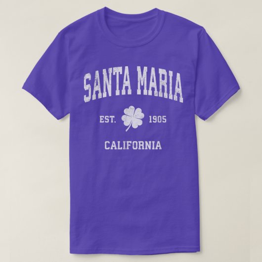 サンタマリアカリフォルニアヴィンテージシャムロックスポーツ Tシャツ (デザイン正面)