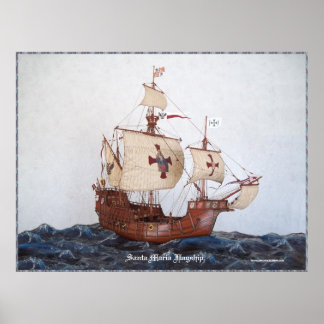 サンタマリアフラッグシップ写真 ポスター