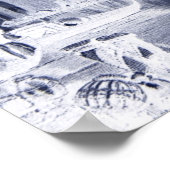 サンタマリアペスト大聖堂ヴェネツィアネガティブアート ポスター (角)