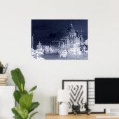 サンタマリアペスト大聖堂ヴェネツィアネガティブアート ポスター (ホームオフィス)