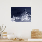 サンタマリアペスト大聖堂ヴェネツィアネガティブアート ポスター (キッチン)