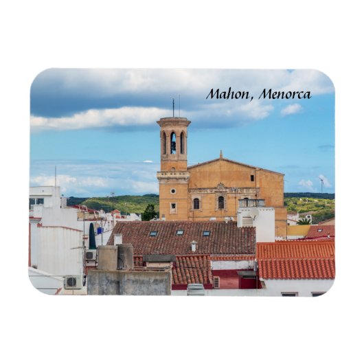 サンタマリア教会航空写真-マホンメノルカ マグネット (横)