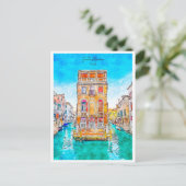 サンタマリーナイタリアのヴィンテージ旅行水の色 ポストカード (スタンド正面)