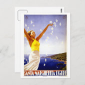 サンタマルゲリタリグレヴィンテージトラベイタリアンル ポストカード (正面/裏面)