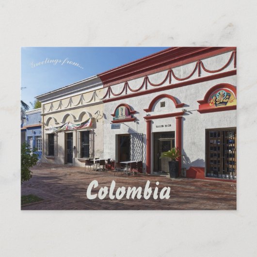 サンタマルタコロンビアの通り ポストカード (正面)