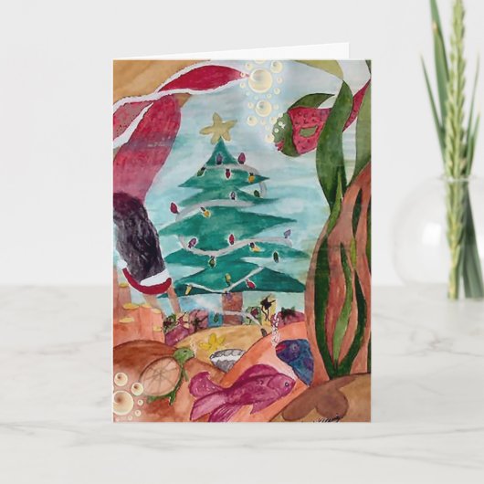 サンタマーメイドクリスマスカード シーズンカード (正面)