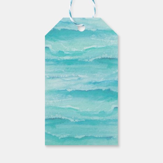 サンタマーメイドトロピカルビーチパームズクリスマス ギフトタグ (裏面)