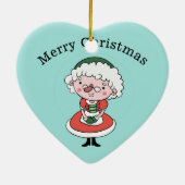 サンタミセスクロースカスタムオーナメント セラミックオーナメント (裏面)