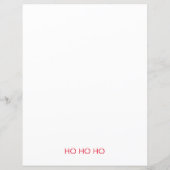 サンタミセスクロース手紙紙シート (裏面)