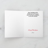 サンタミセスクロース・ヒッピー・クリスマスカード カード (内部)