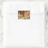 サンタミセスクロース&小妖精や小人クリスマスクッキーを焼く スクエアシール (バッグ)