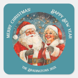 サンタミセス・クロース・クリスマス新年 スクエアシール