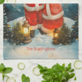 サンタミセス・クロース・メリー・クリスマス キッチンタオル (折り畳み)