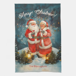 サンタミセス・クロース・メリー・クリスマス キッチンタオル