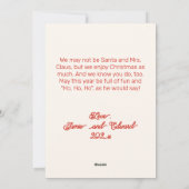 サンタミセス・クロース・メリー・クリスマス シーズンカード (裏面)