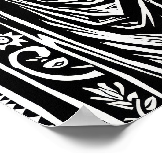 サンタミュエルテリノカットの模様ポスター ポスター (角)