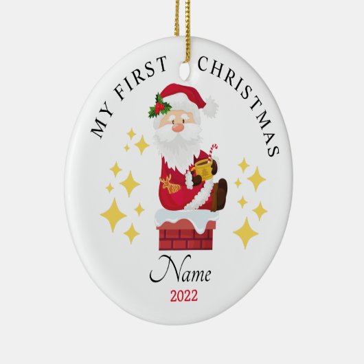 サンタミー初めてのクリスマスオーナメント2022 子供へ セラミックオーナメント (右)