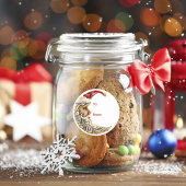 サンタムーンクリスマスホリデーギフト与えズ ラウンドシール