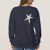 サンタムーン抽象芸術クリスマスアートトゥ衣服 スウェットシャツ (裏面)