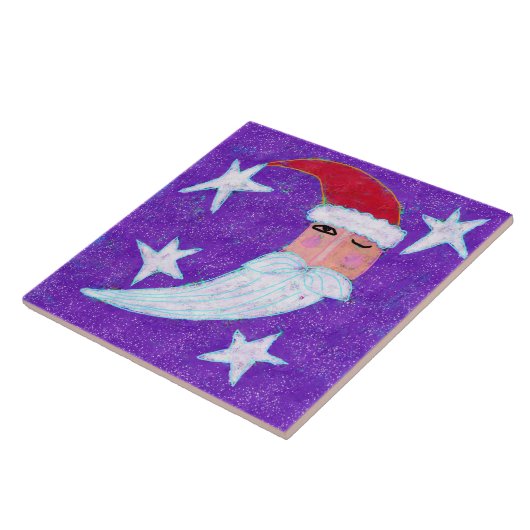 サンタムーン抽象芸術クリスマスアート タイル (側面)