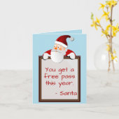 サンタメおもしろいッセージクリスマス カード (黄色い花)