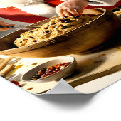 サンタメイキングFruitcakeクリスマスキッチンウォールアート ポスター (角)