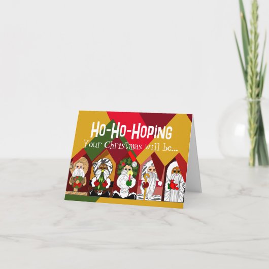 サンタメリーと明るいクリスマスカード シーズンカード (正面)