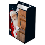 サンタメリークリスマスの名前 ミディアムペーパーバッグ (裏面アングル)