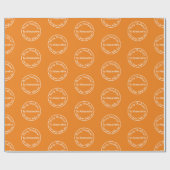 サンタメリークリスマスオレンジからのクリスマスラブ ラッピングペーパー (フラット)