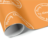 サンタメリークリスマスオレンジからのクリスマスラブ ラッピングペーパー (ロールコーナー)