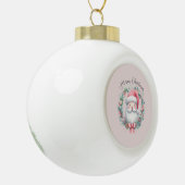 サンタメリークリスマスオーナメント セラミックボールオーナメント (左)