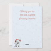 サンタメリークリスマスカードでウェスティー シーズンカード (裏面)