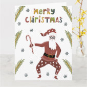 サンタメリークリスマスカード カード (黄色い花)