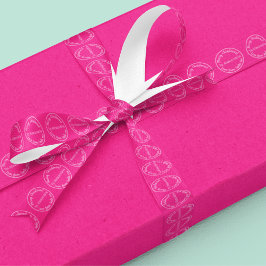 サンタメリークリスマスホットピンクからのクリスマス サテンリボン