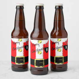 サンタメリークリスマスホリデーカワイイ ビールラベル